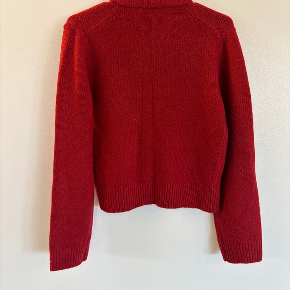 NWT Abercrombie & Fitch Red Button-Up Women's Sweater - Picture 3 of 7